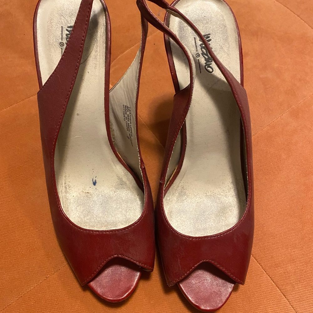 Missimo red heeled sandals